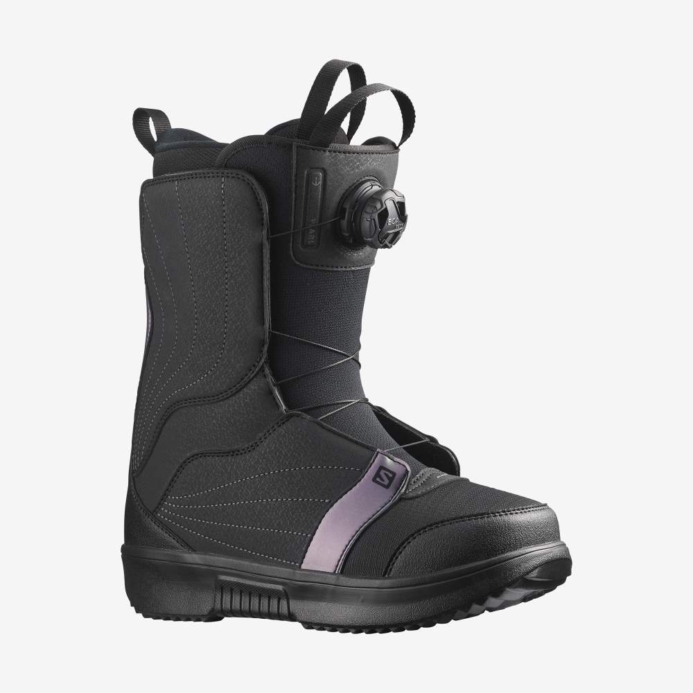 Black Salomon Pearl Boa Women's Snow Boots | 652917PVZ