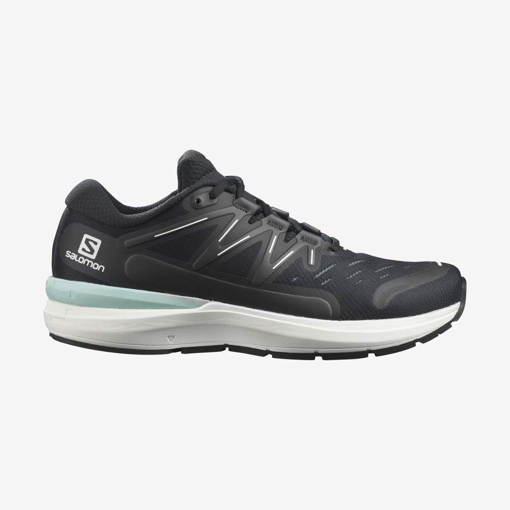 Black White Salomon Sonic 4 Confidence Men's Running Shoes | 793546AUJ